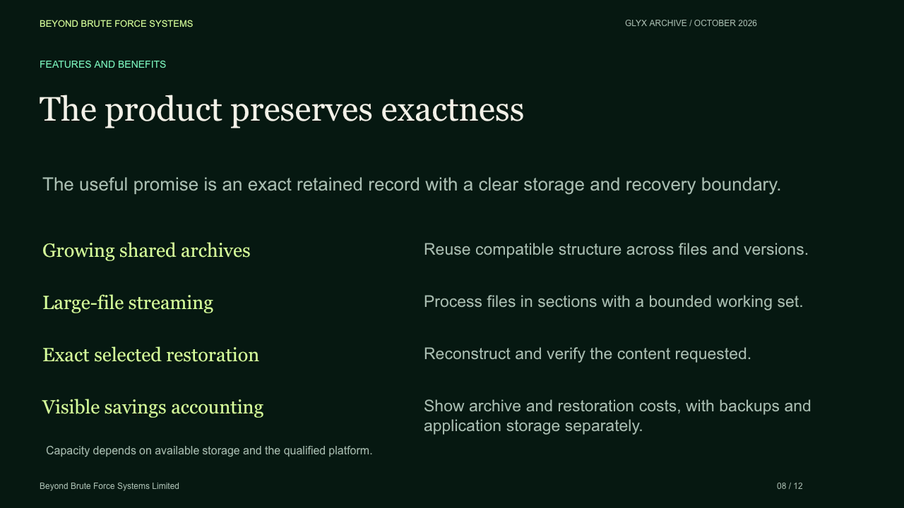 Slide 8: The product preserves exactness